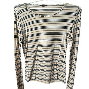 BURBERRY long sleeve top w stretch, nova stripes